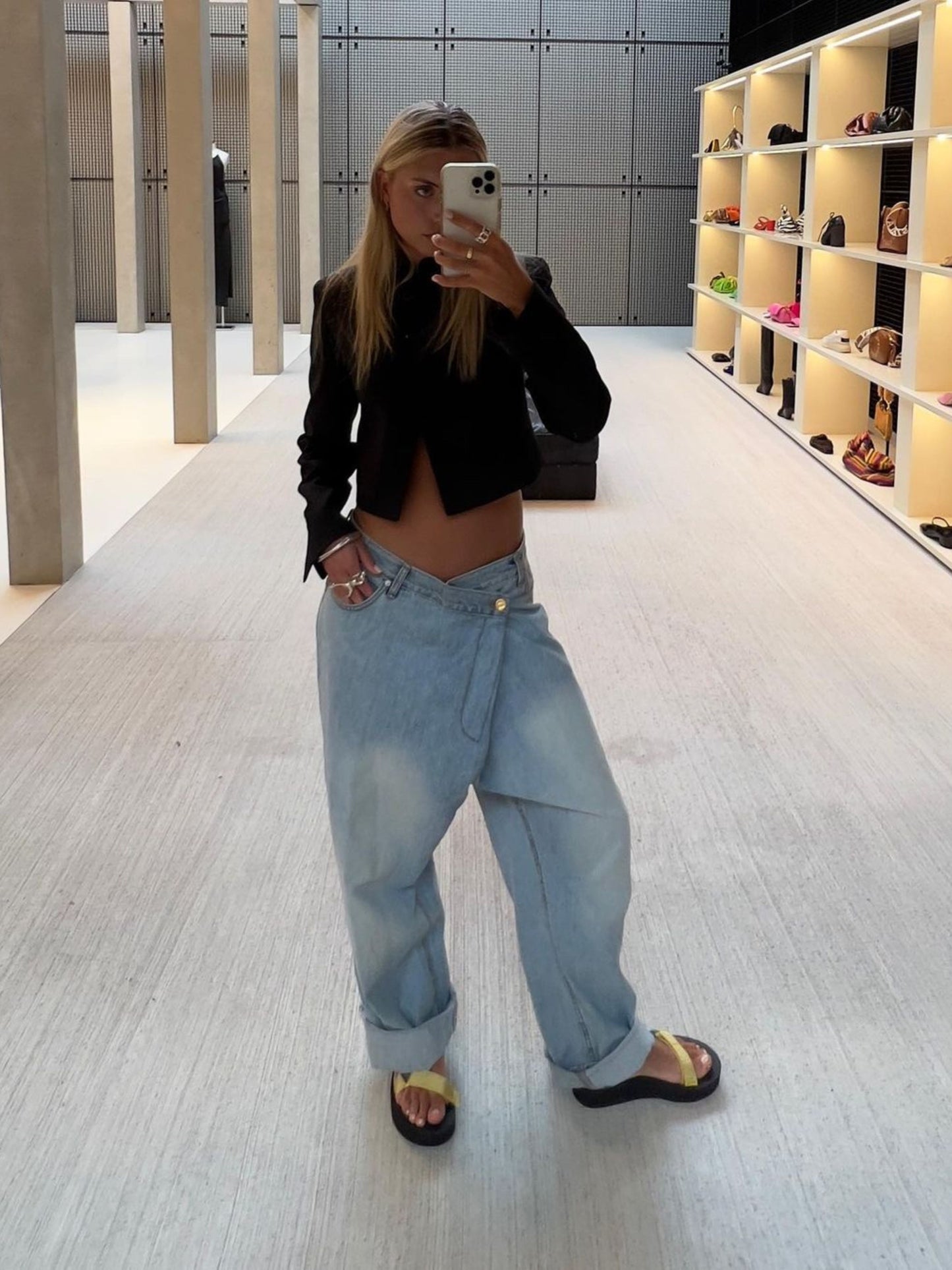 Side Closure Jeans