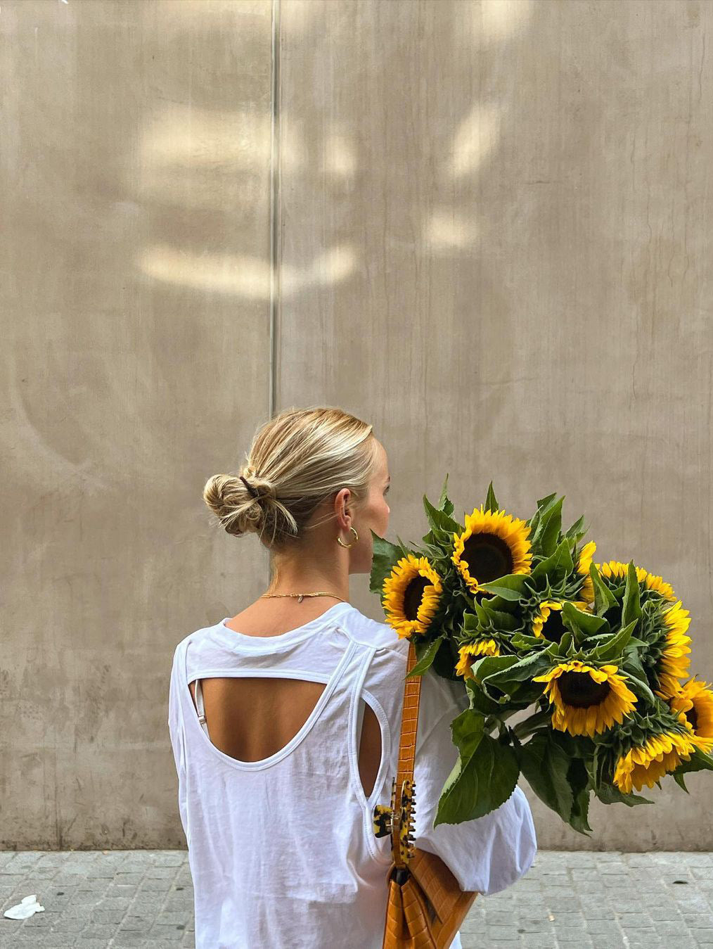 Open Back Top White