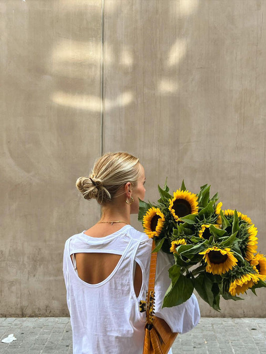 Open Back Top White