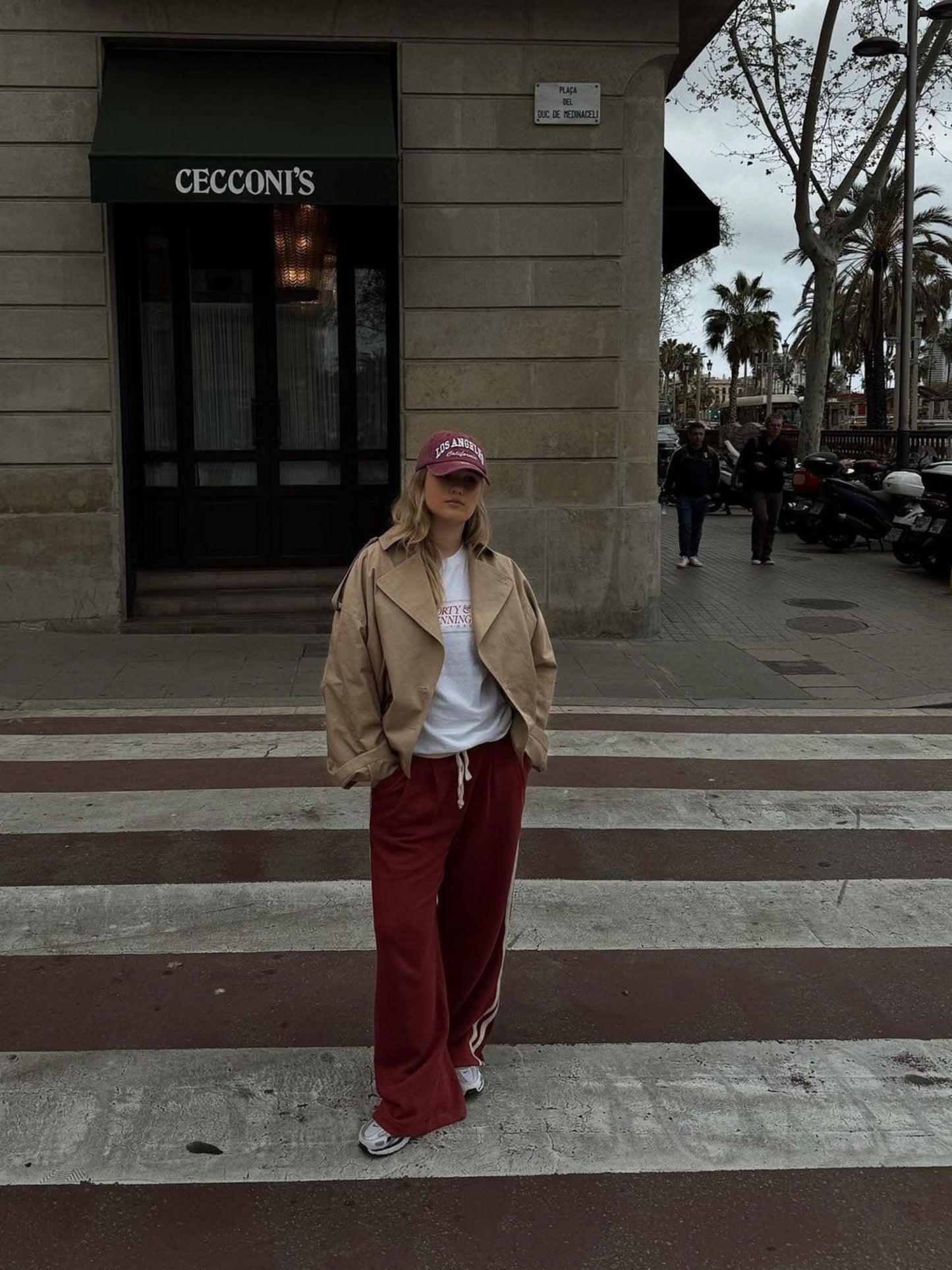 Two Striped Boxer Pants Red