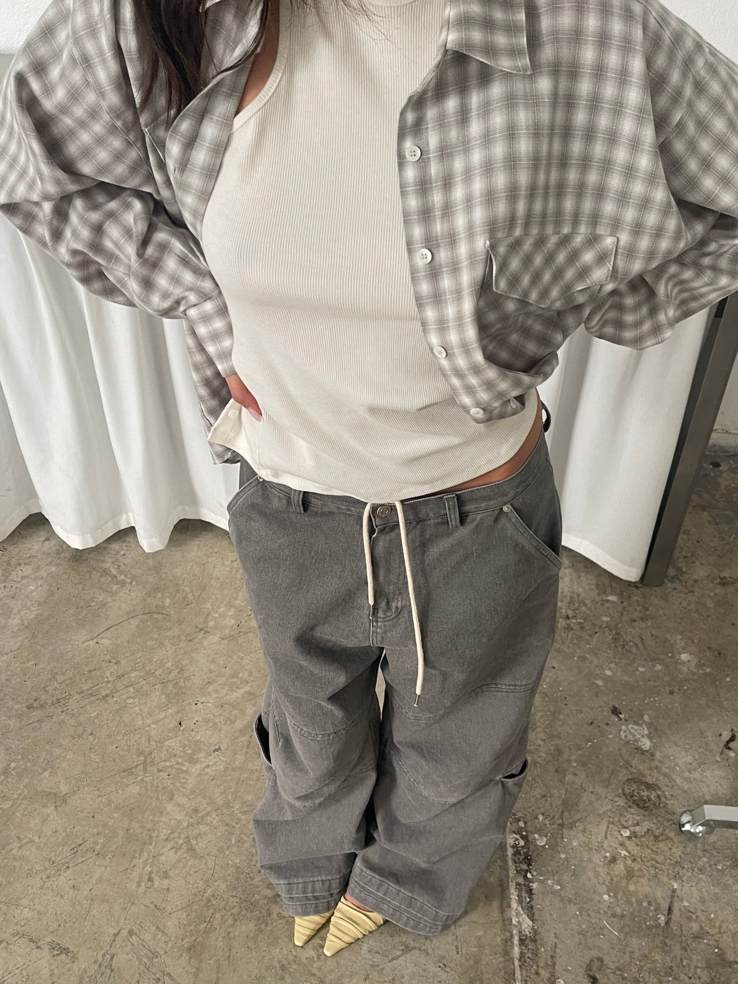 Baggy Workwear Pants Grey