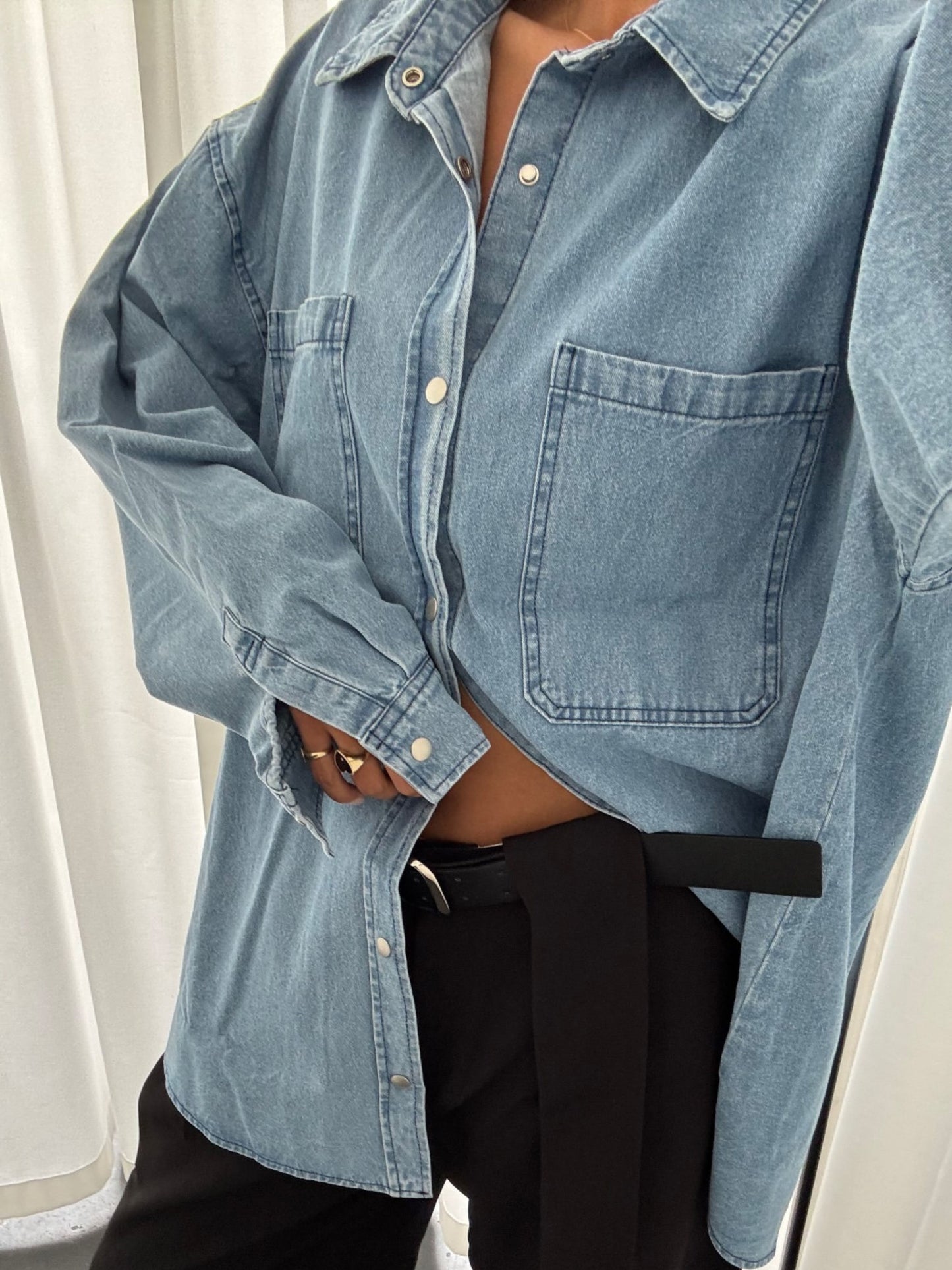 Oversized Denim Shirt
