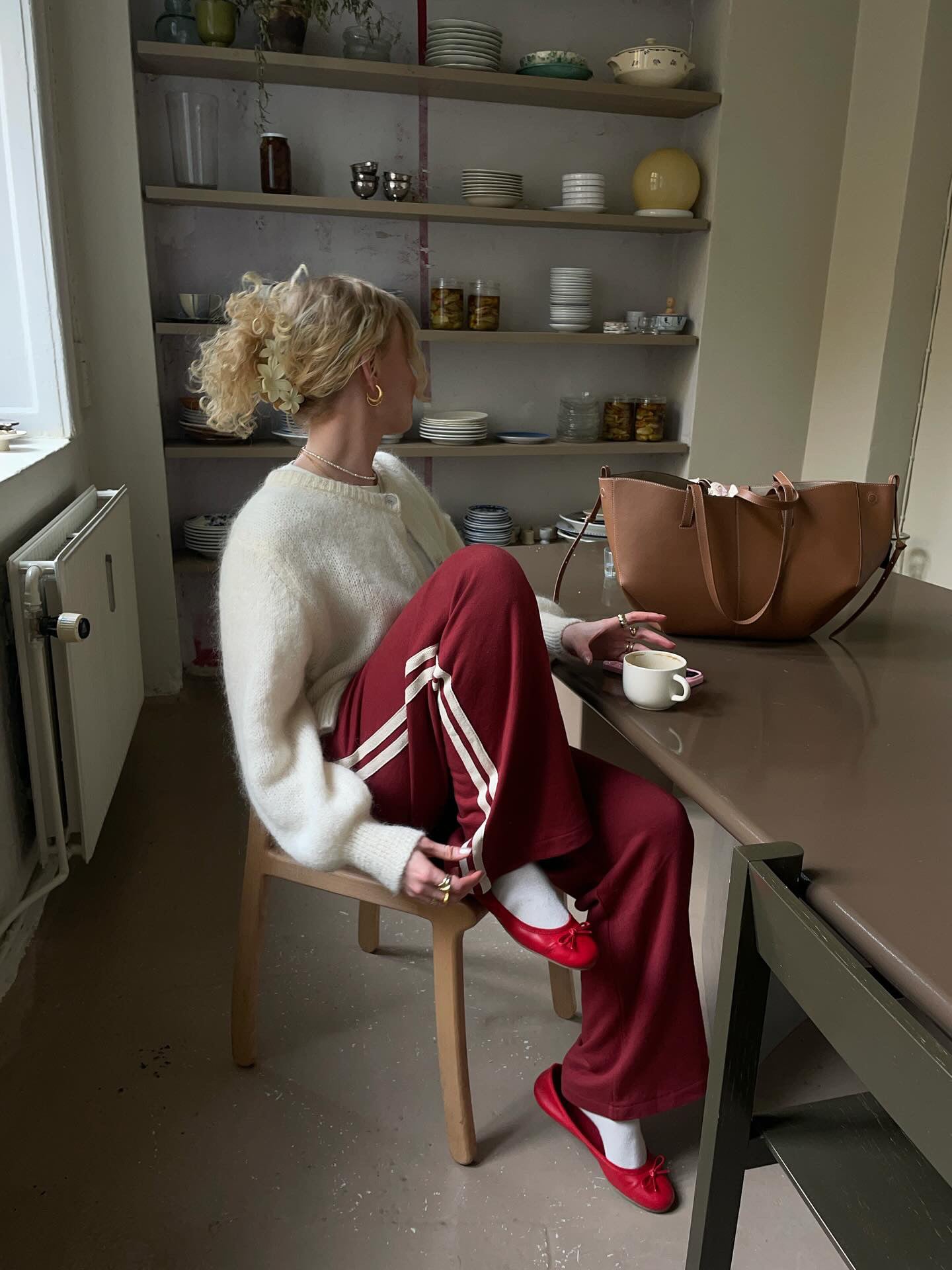 Two Striped Boxer Pants Red