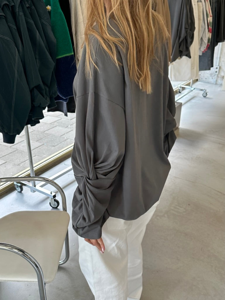 Oversized Twisted Longsleeve Charcoal