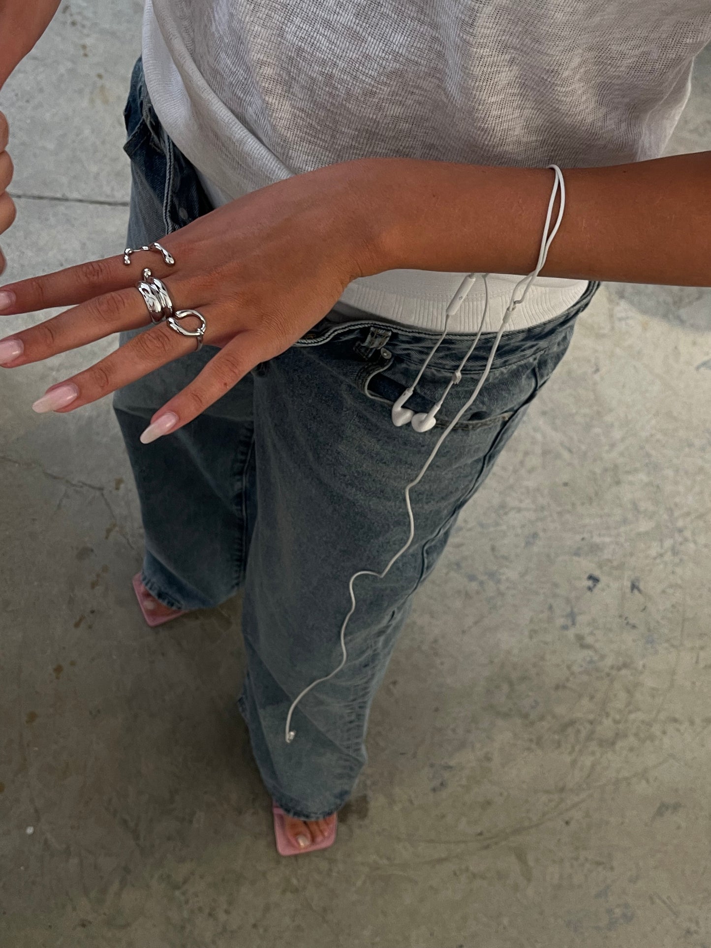 Organic Grip Ring Silver