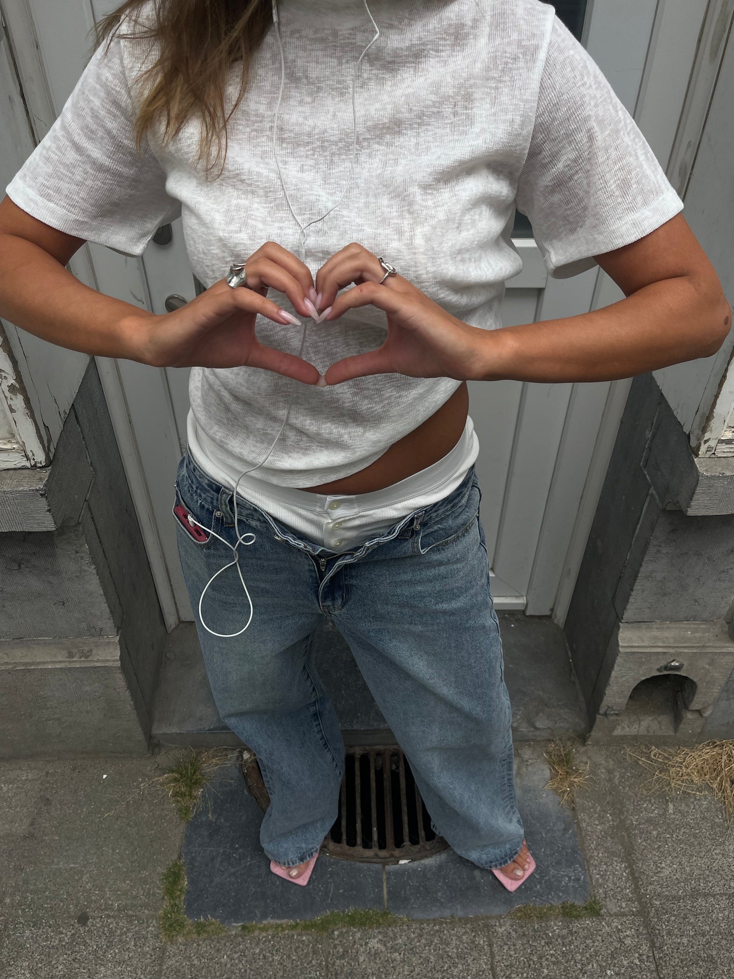 Semi Transparent Tee White