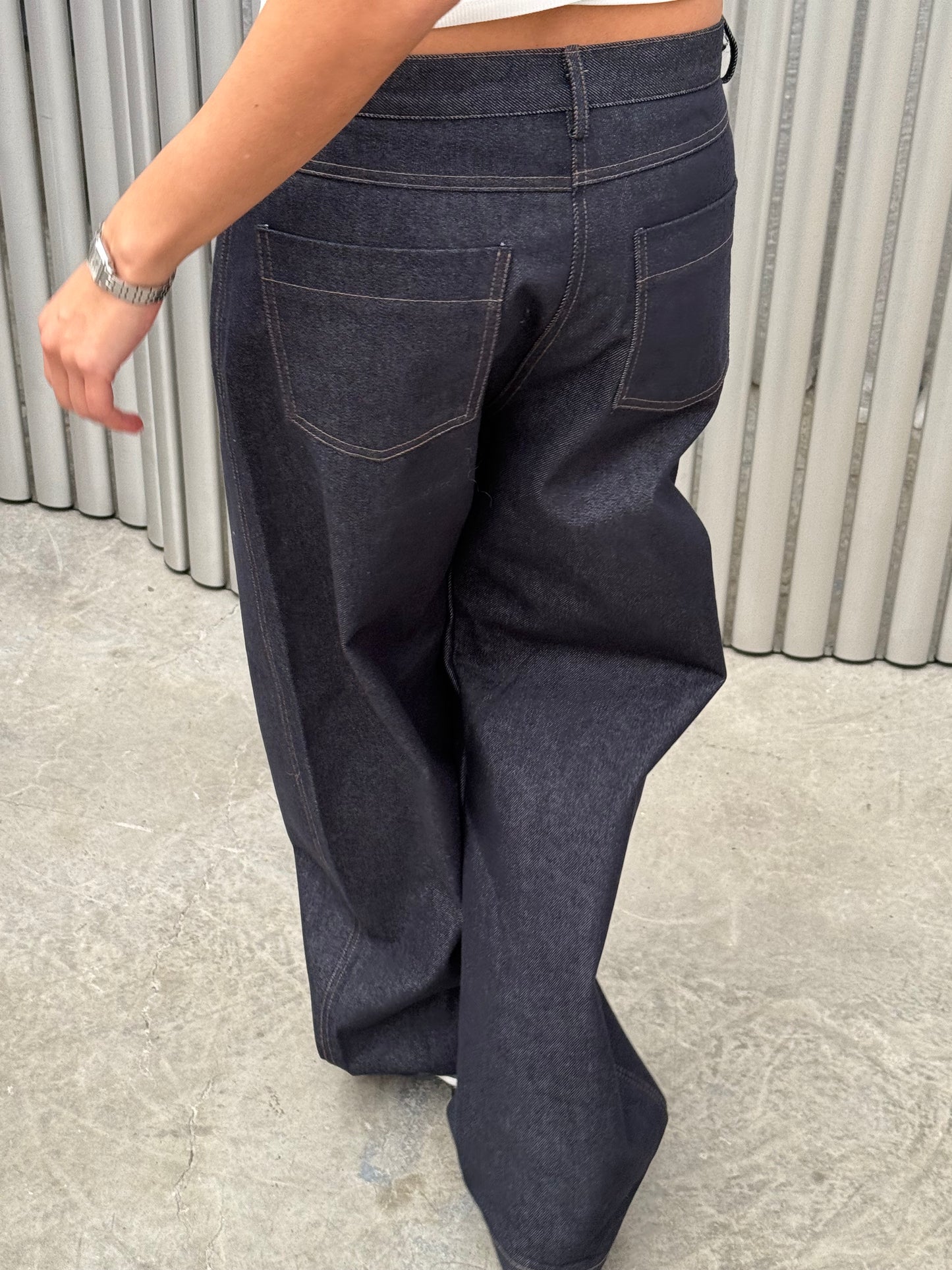 Straight Fit Dark Blue Jeans