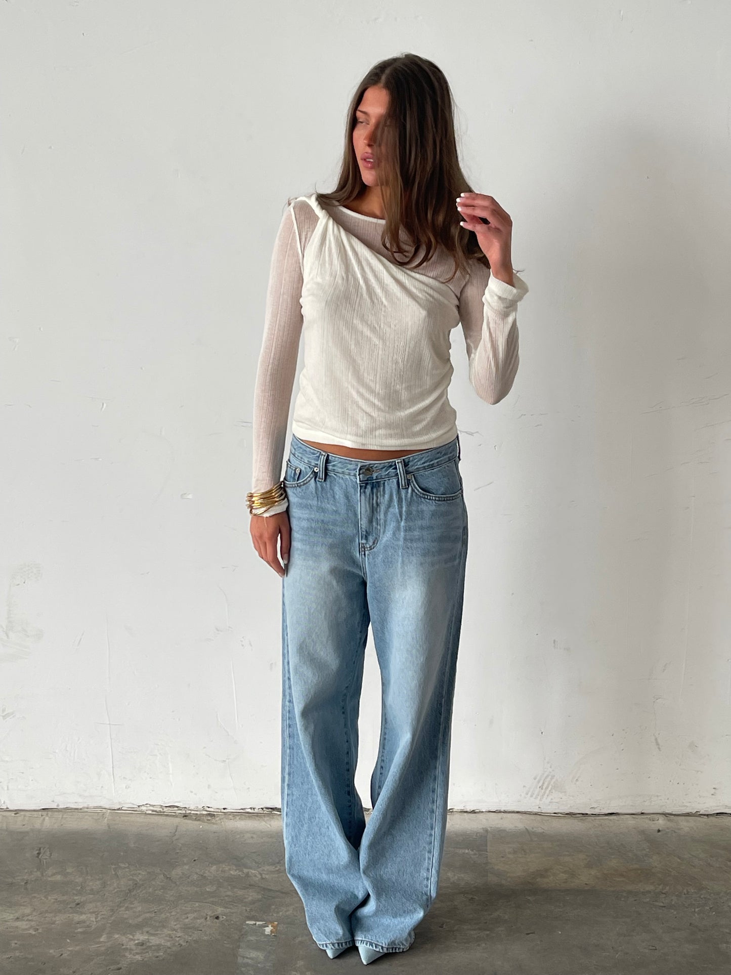 Billie Ray Dad Jeans Hellblau