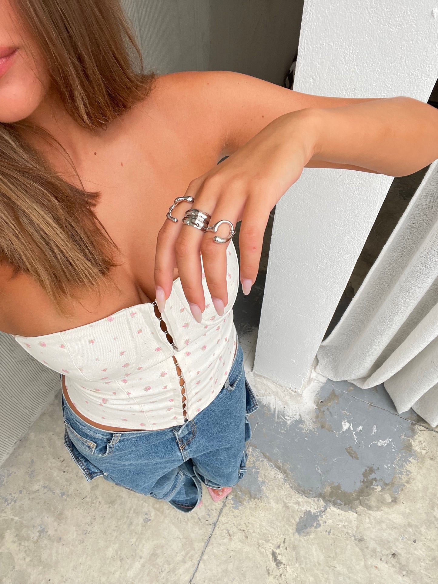 Organic Grip Ring Silver