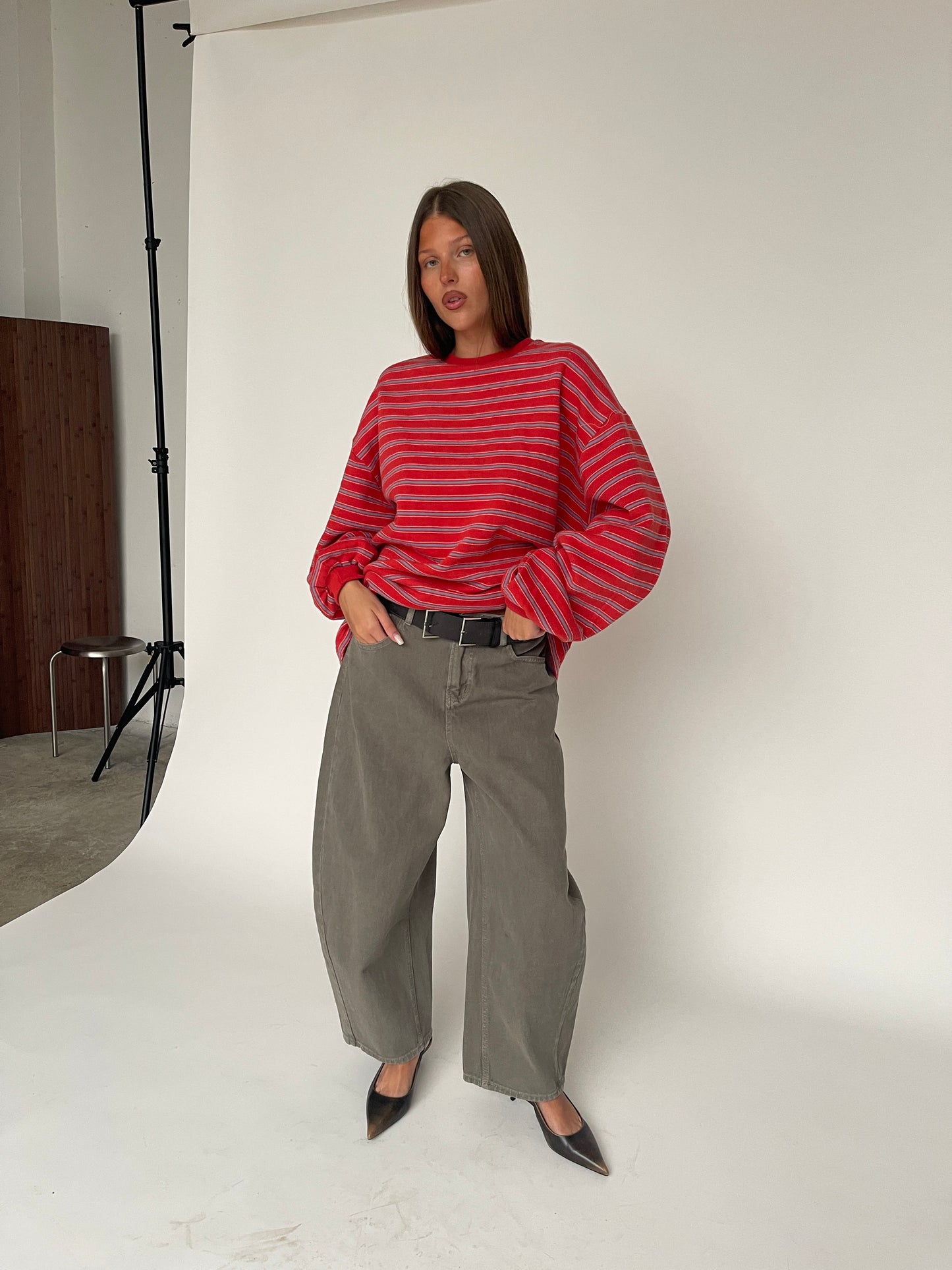 Barrel Jeans Khaki Grey