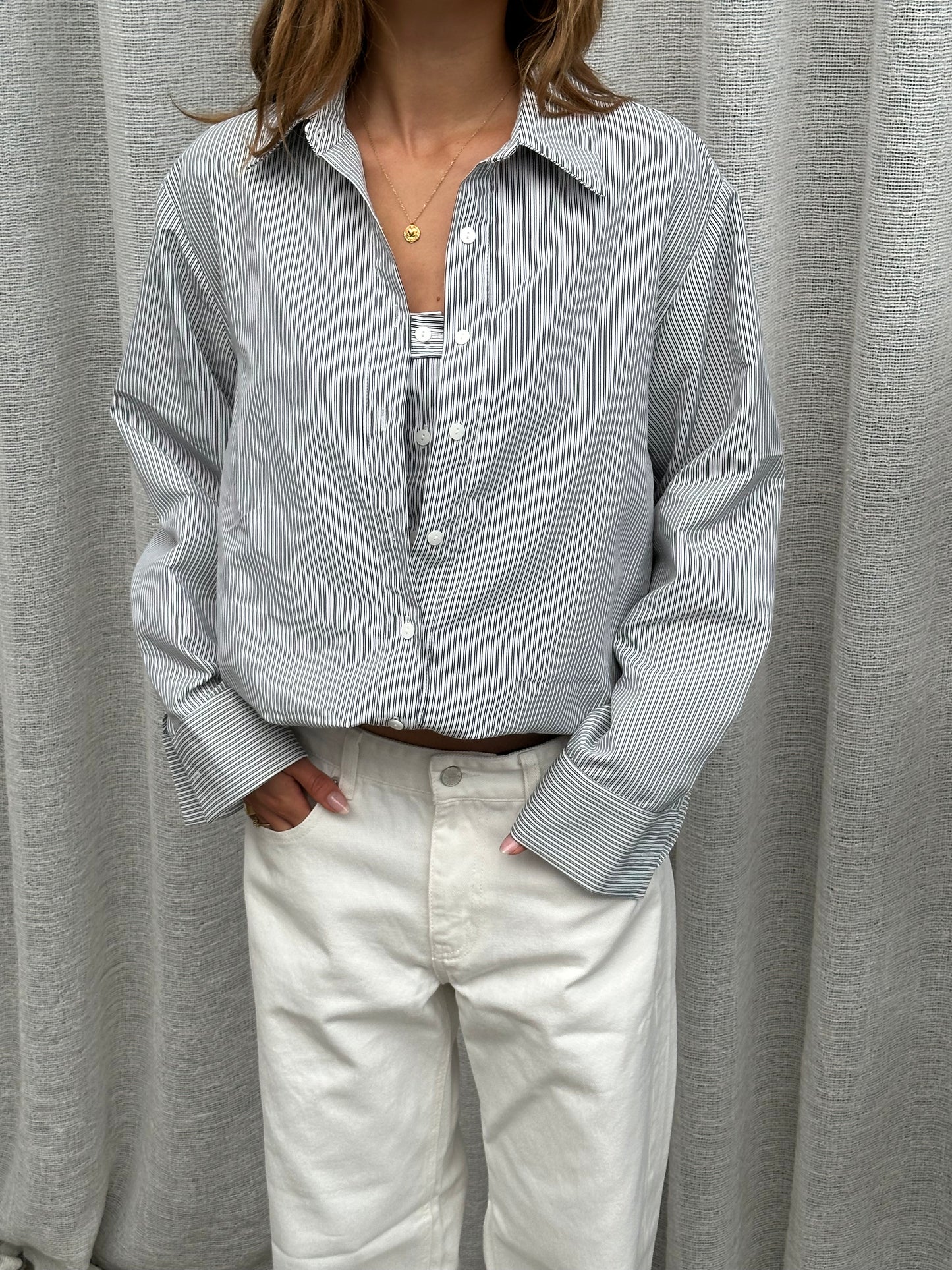 Folded Striped Shirt