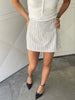 Pinstripe Mini Skirt White