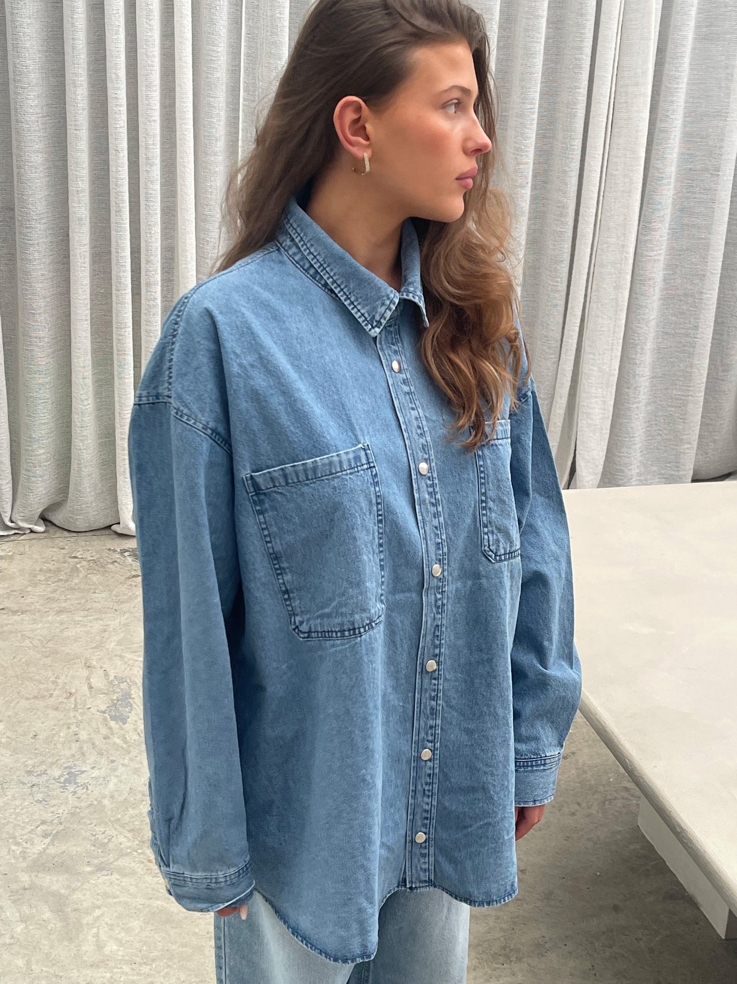 Oversized Denim Shirt