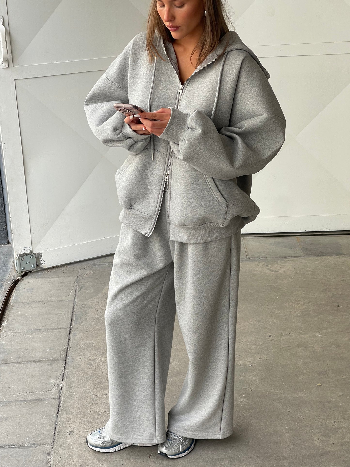 Oversized Hooded Vest Grey