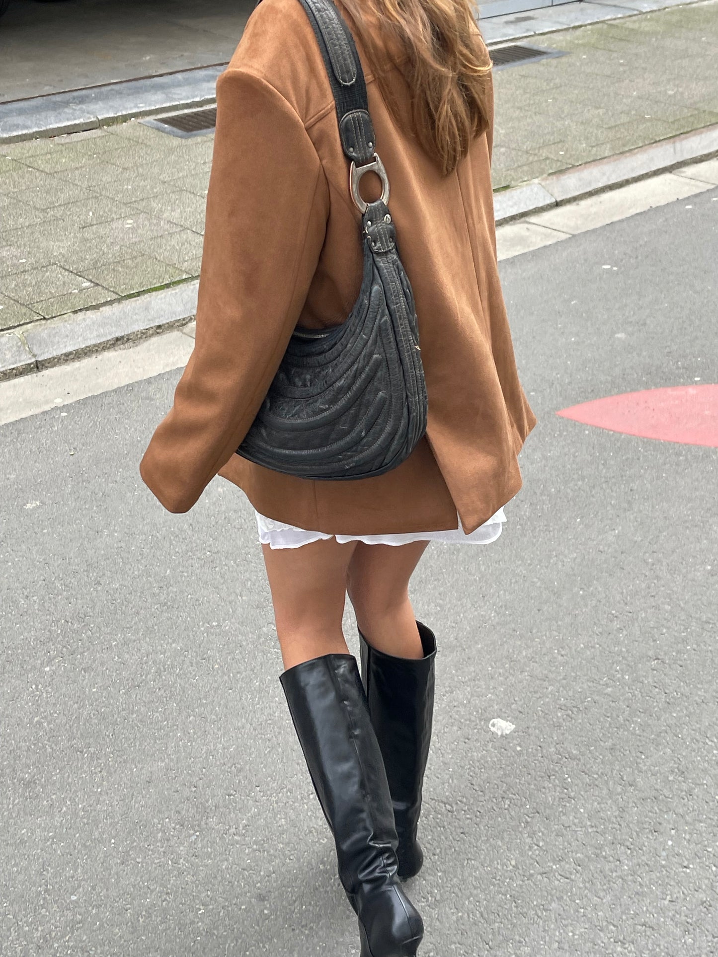 Suede Blazer Camel