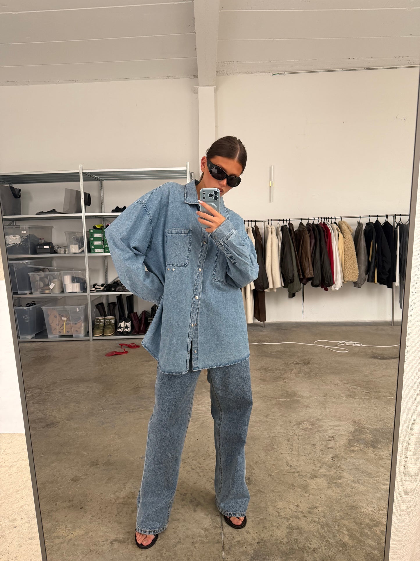 Oversized Denim Shirt