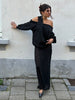 Long Lace Skirt Black