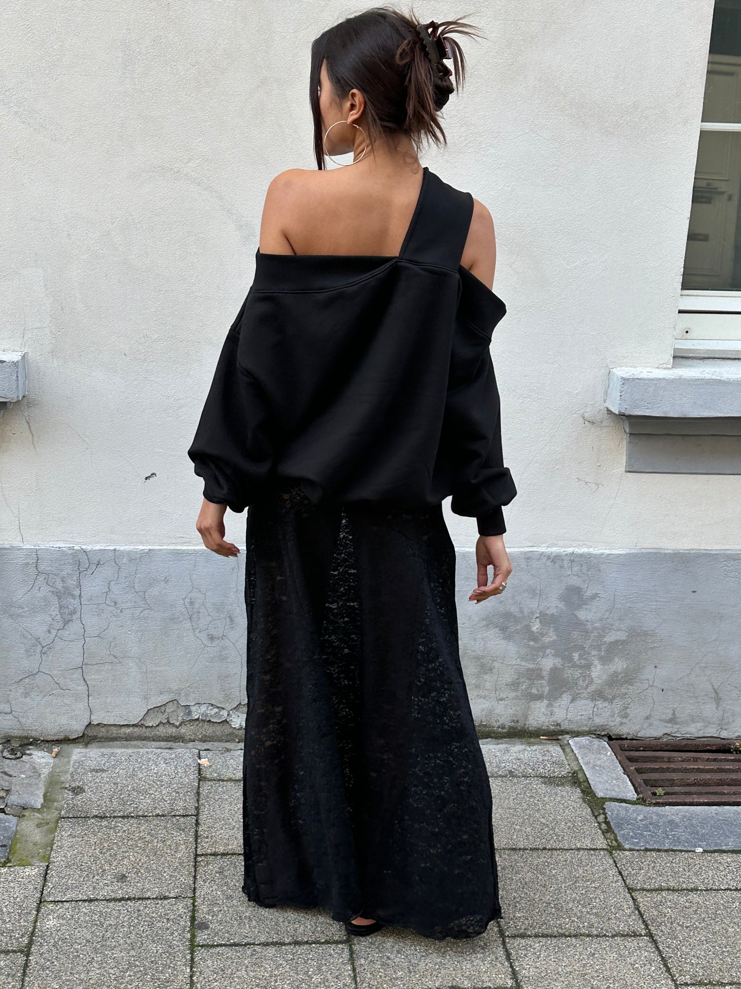 Unbalanced Sweater Black