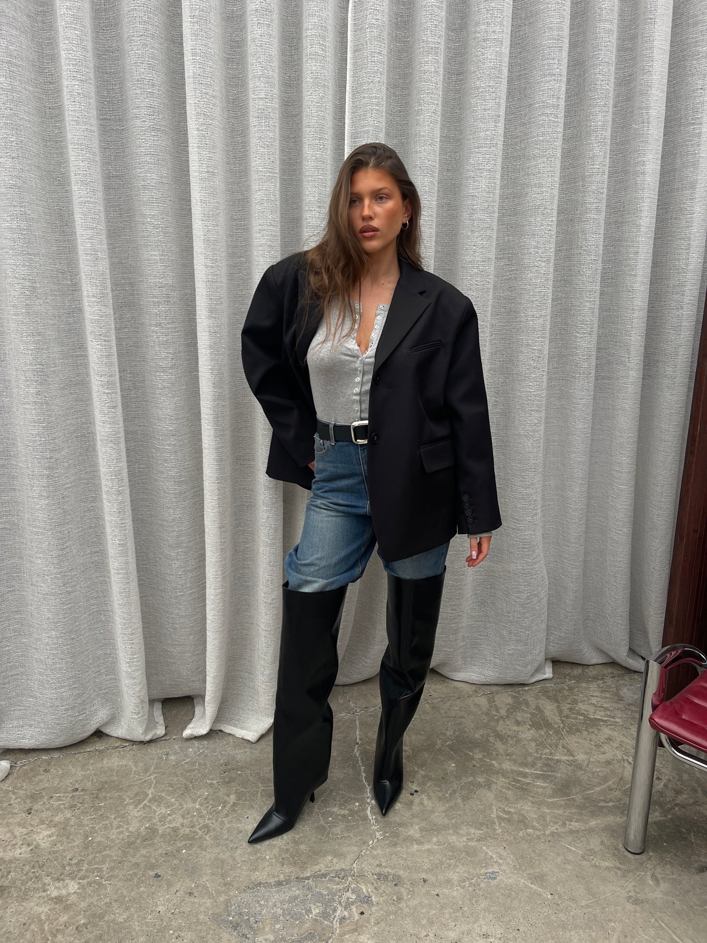 Oversized Classic Blazer Black