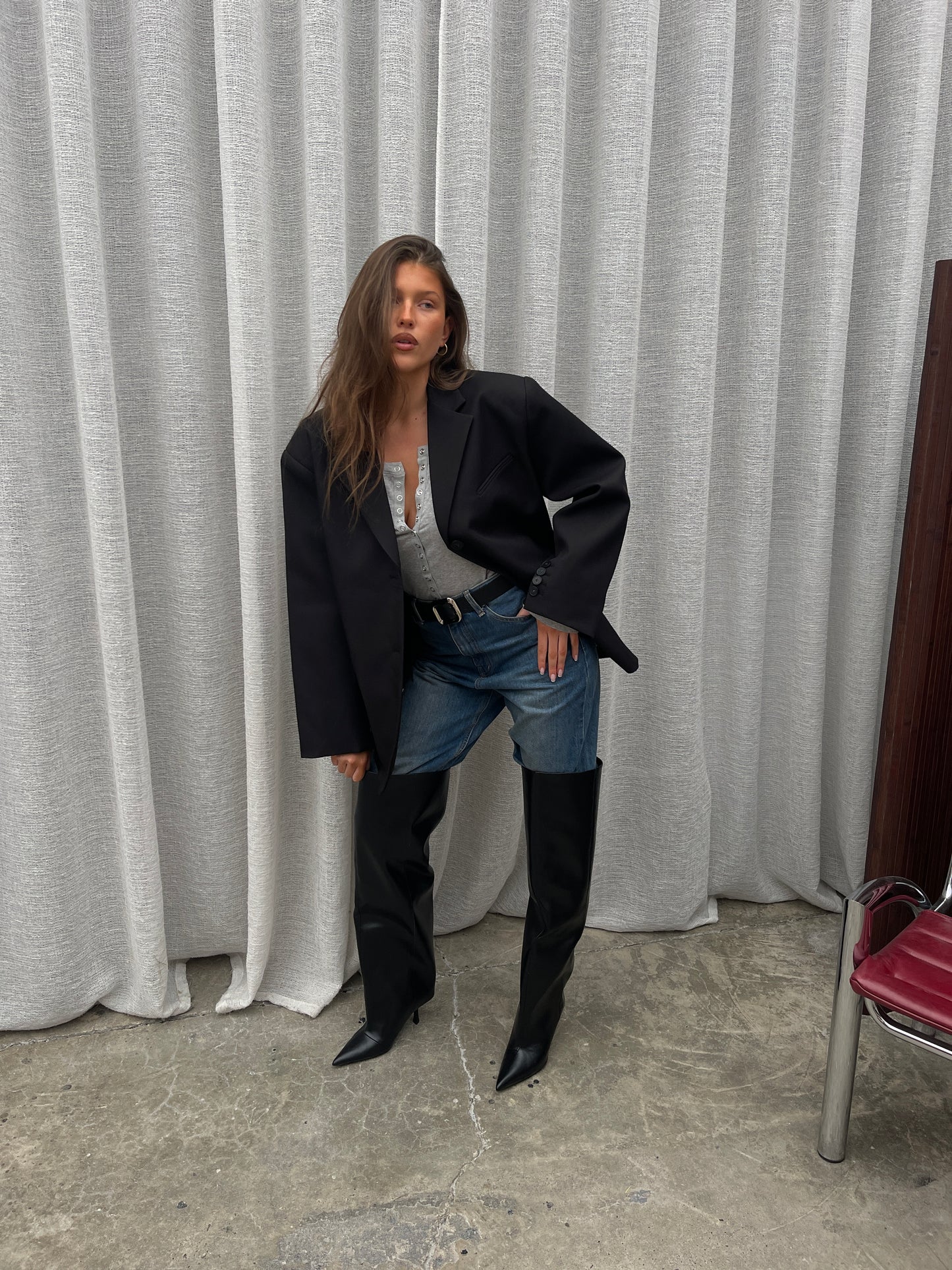 Oversized Classic Blazer Black