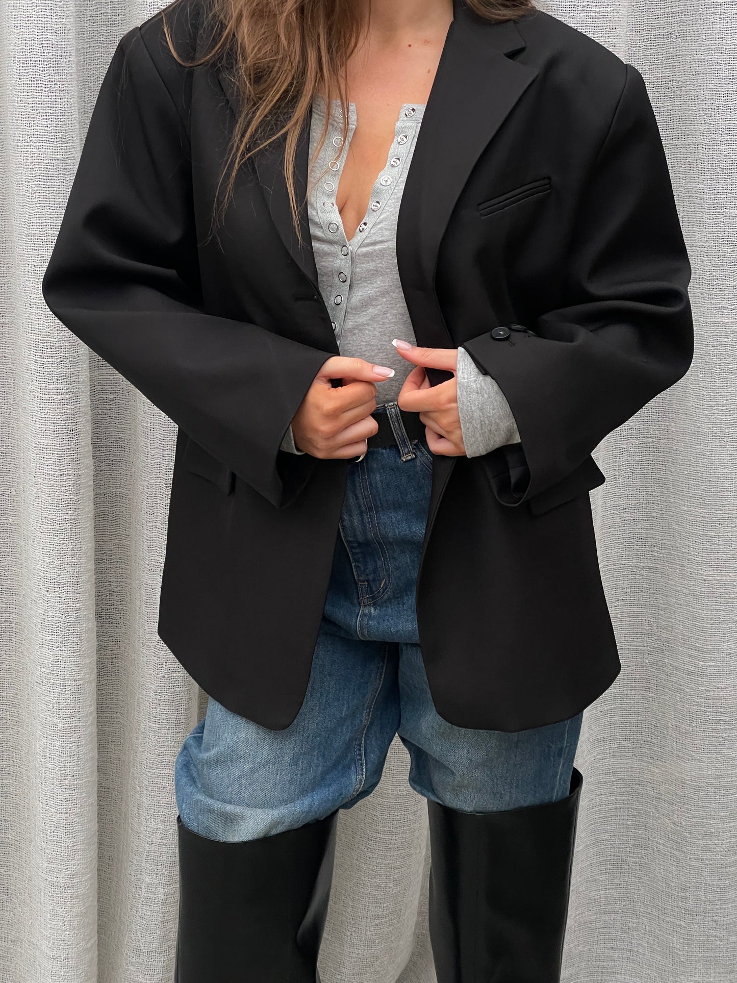 Oversized Classic Blazer Black