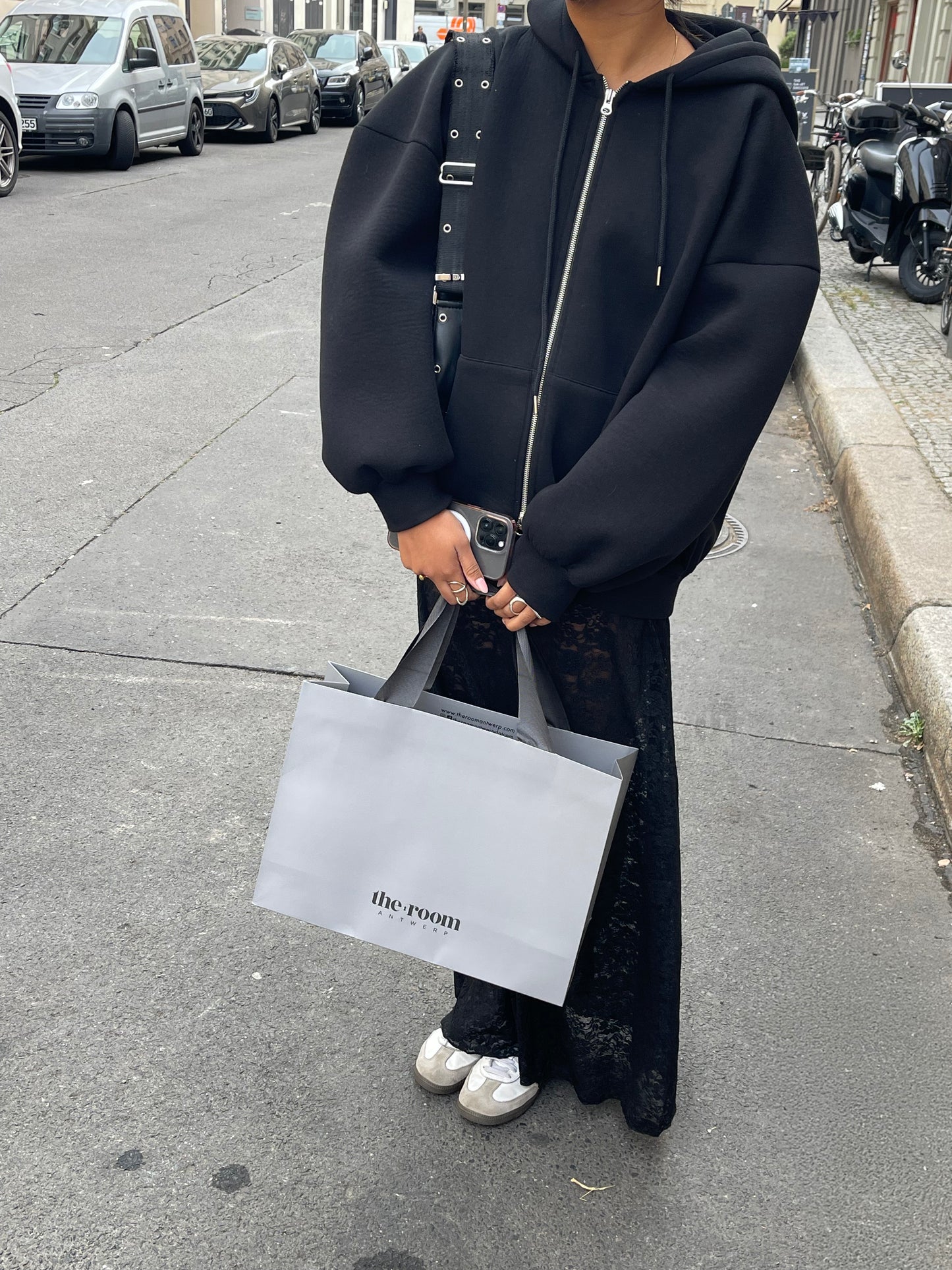 Oversized Hooded Vest Black