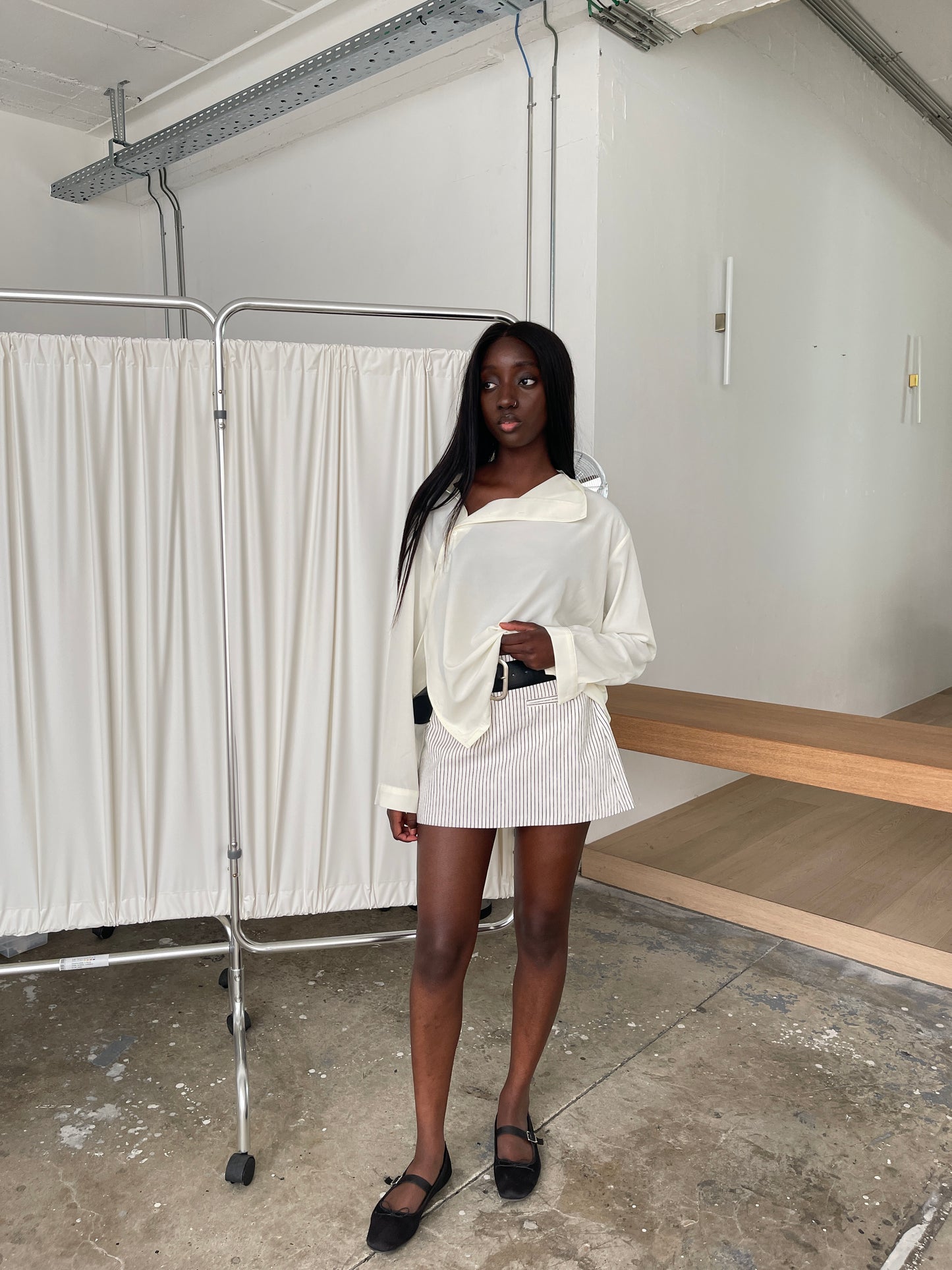 Side Buttoned Shirt Butter Cream