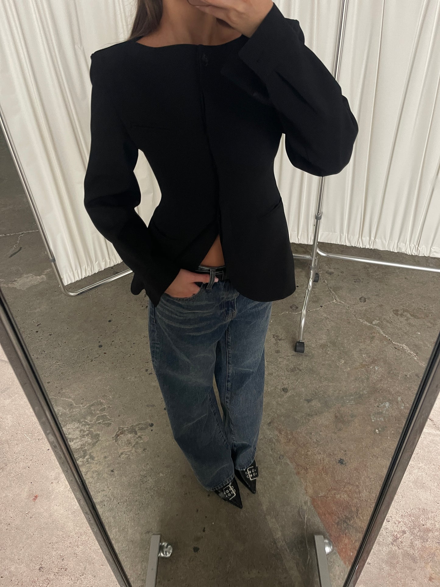 Billie Dad Jeans Dark Blue