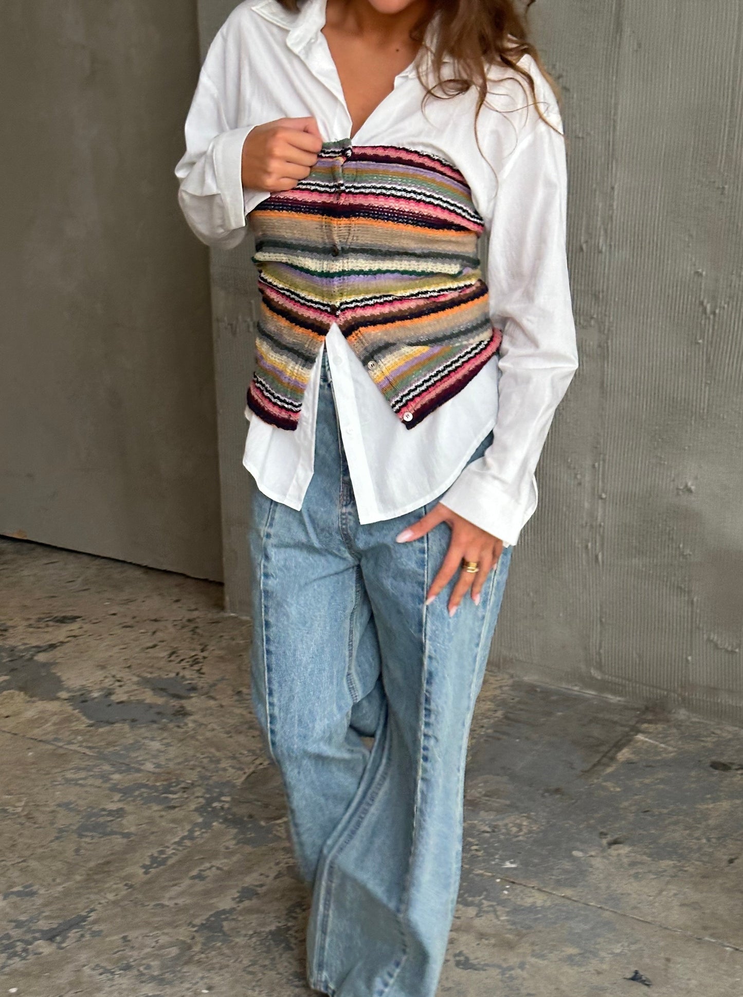 Striped Crochet Tube Top