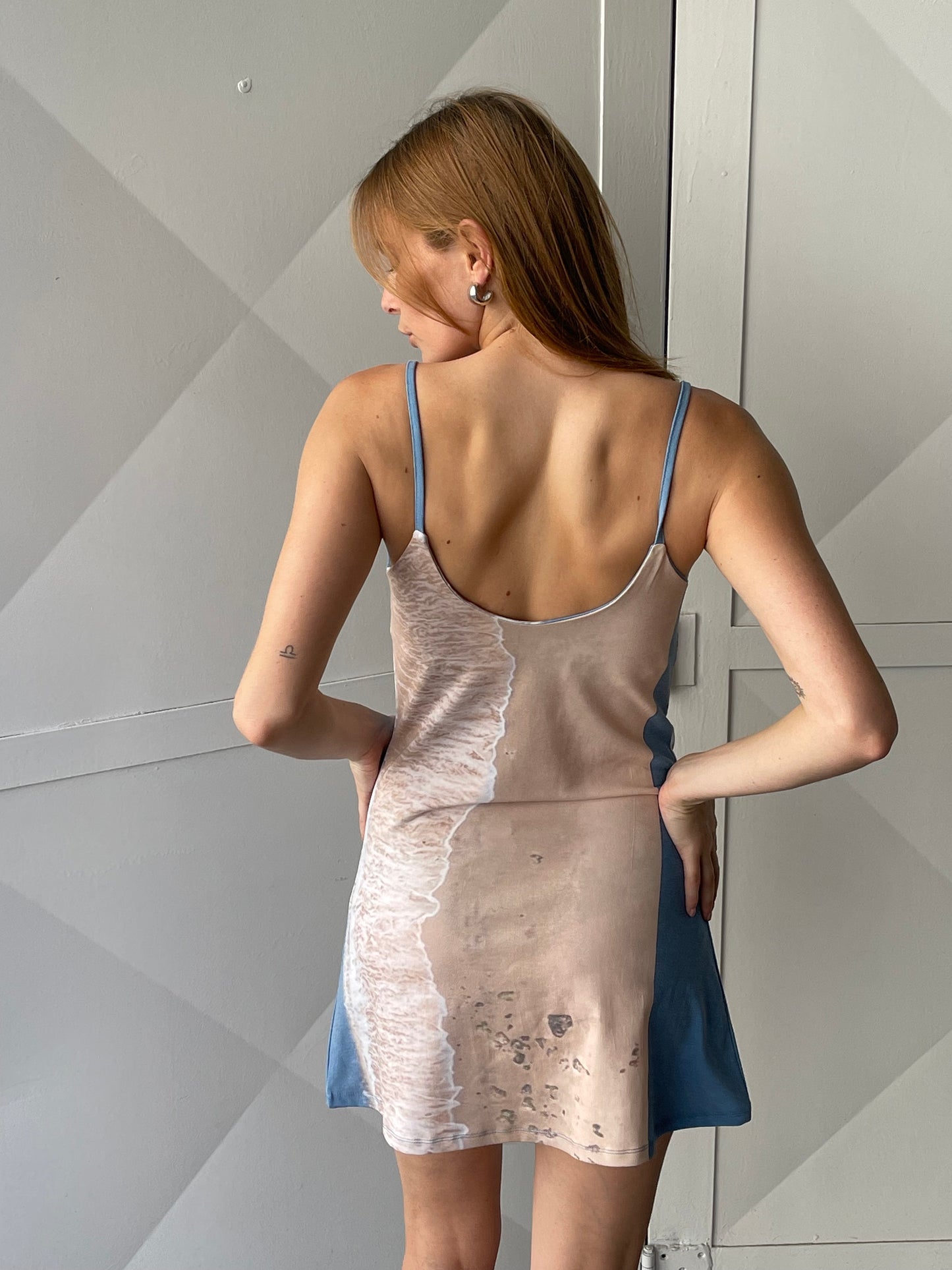 Ocean Print Beach Dress