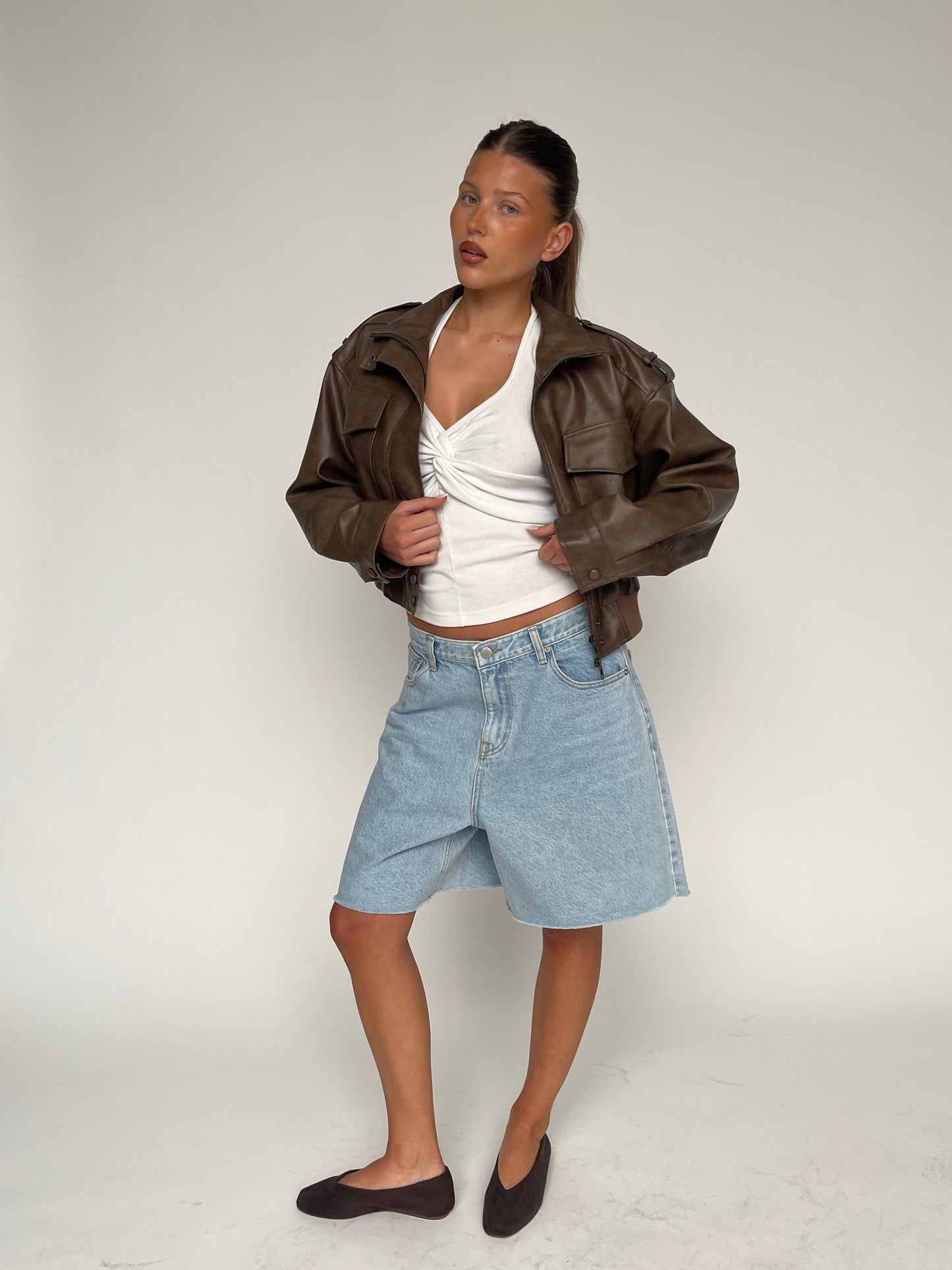 Long Bermuda Shorts Light Blue