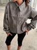 Oversized Zipped Jacket Stone