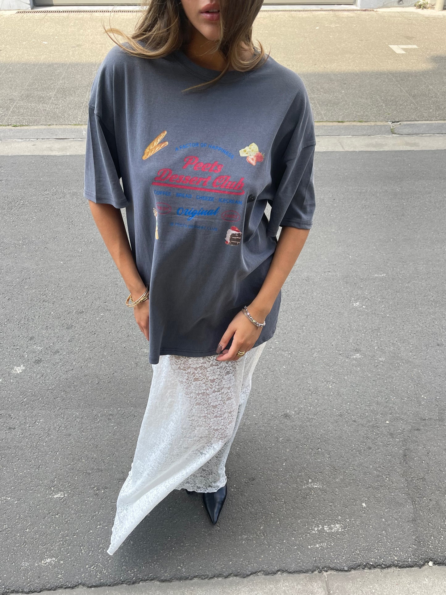 Peets Dessert Club Tee Dark Grey