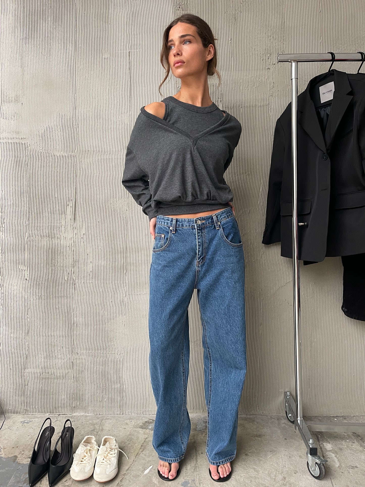 Classic Straight Leg Jeans Bright Blue