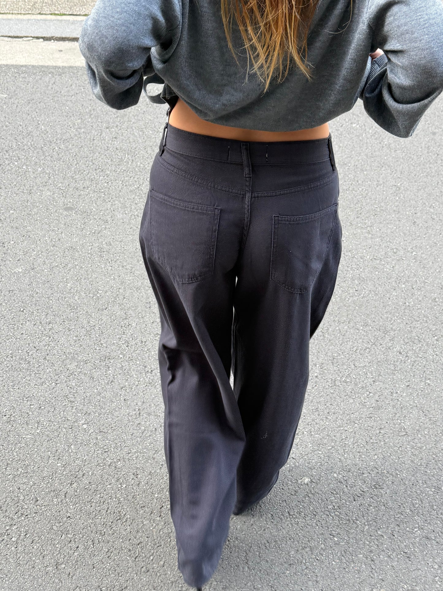 Baggy Wide Leg Pants Navy