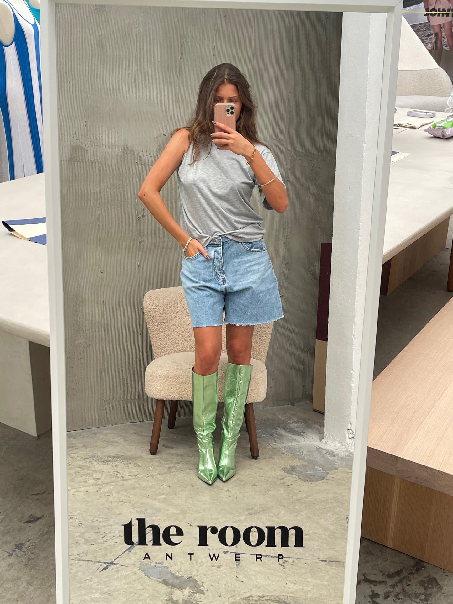 Asymmetric One Sleeve Top Grey