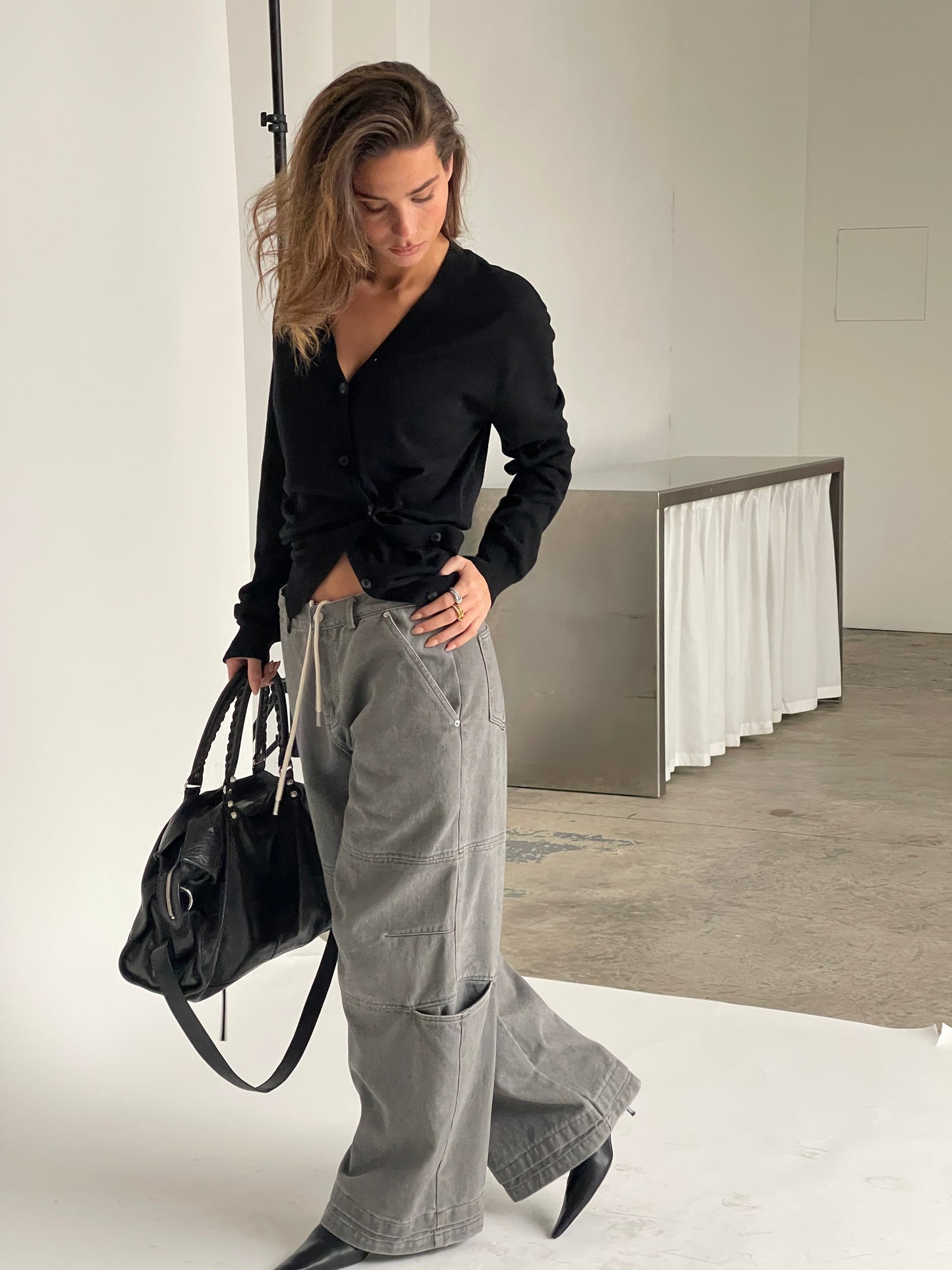Baggy Workwear Pants Grey