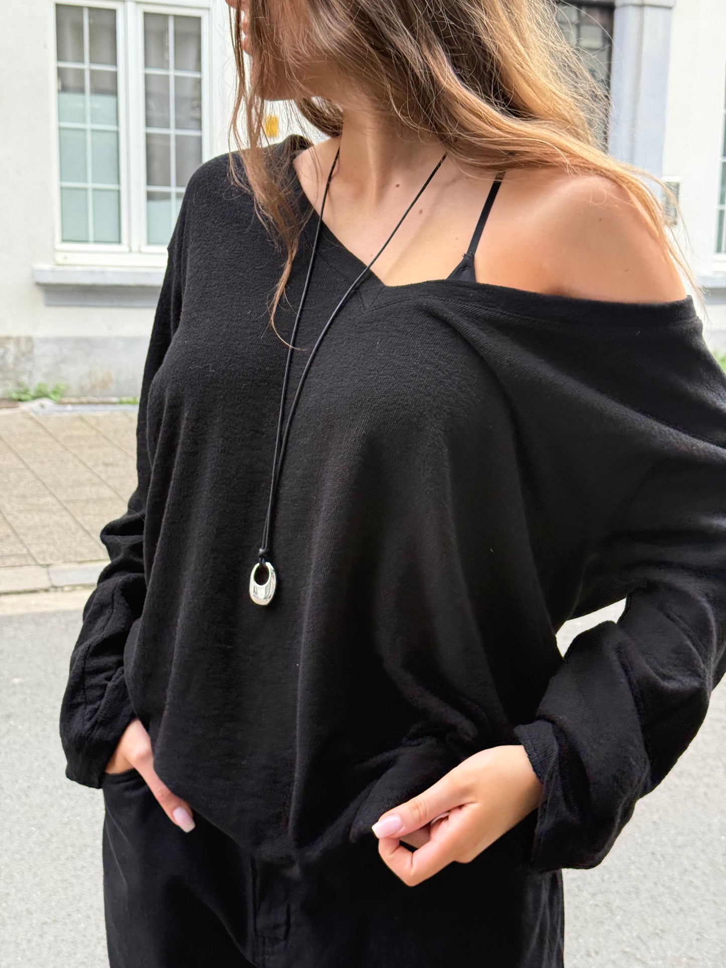 Sculptural Silver Pendant Necklace