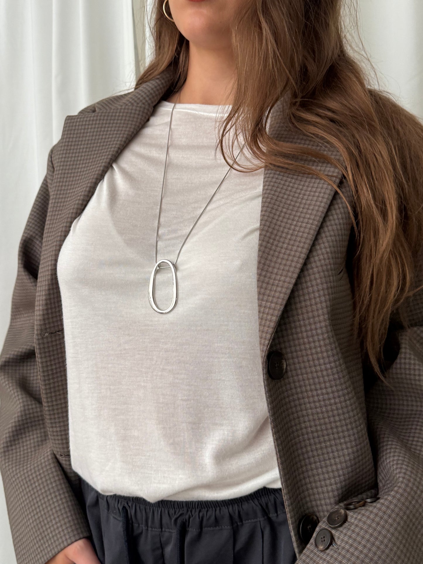 Minimal Silver Pendant Necklace