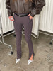 Side Slit Stretchy Leggings Charcoal