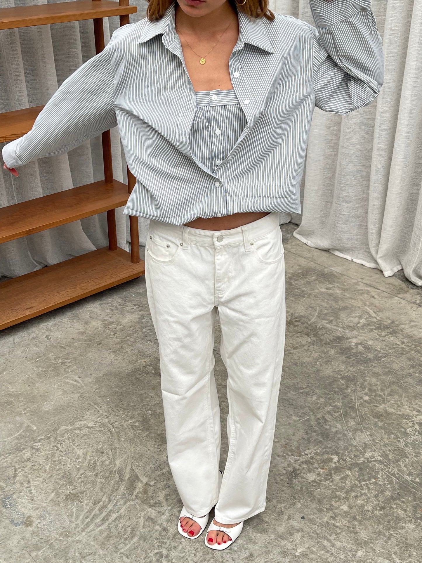 Folded Striped Shirt