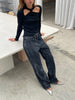 Low Rise Jeans Faded Black