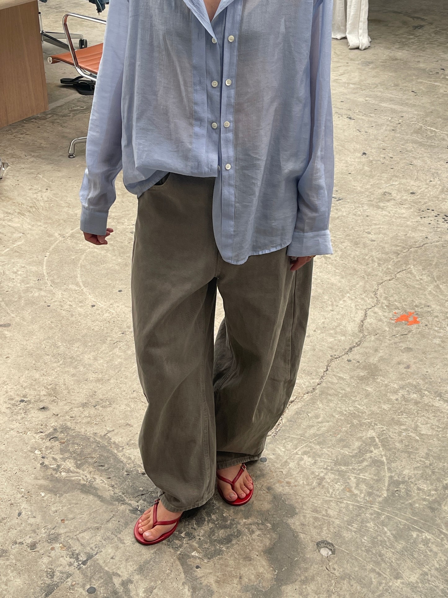 Barrel Jeans Khaki Grey