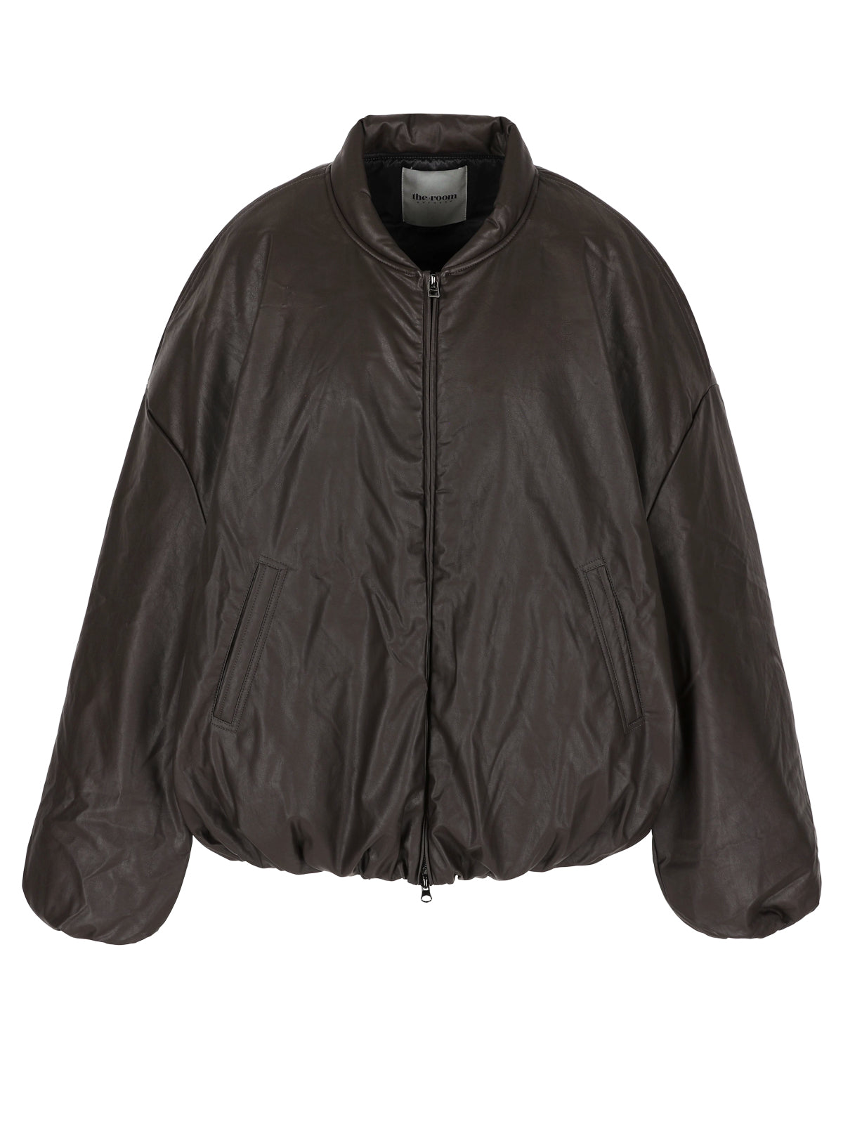 Oversized Bomber Oil Dark Brown