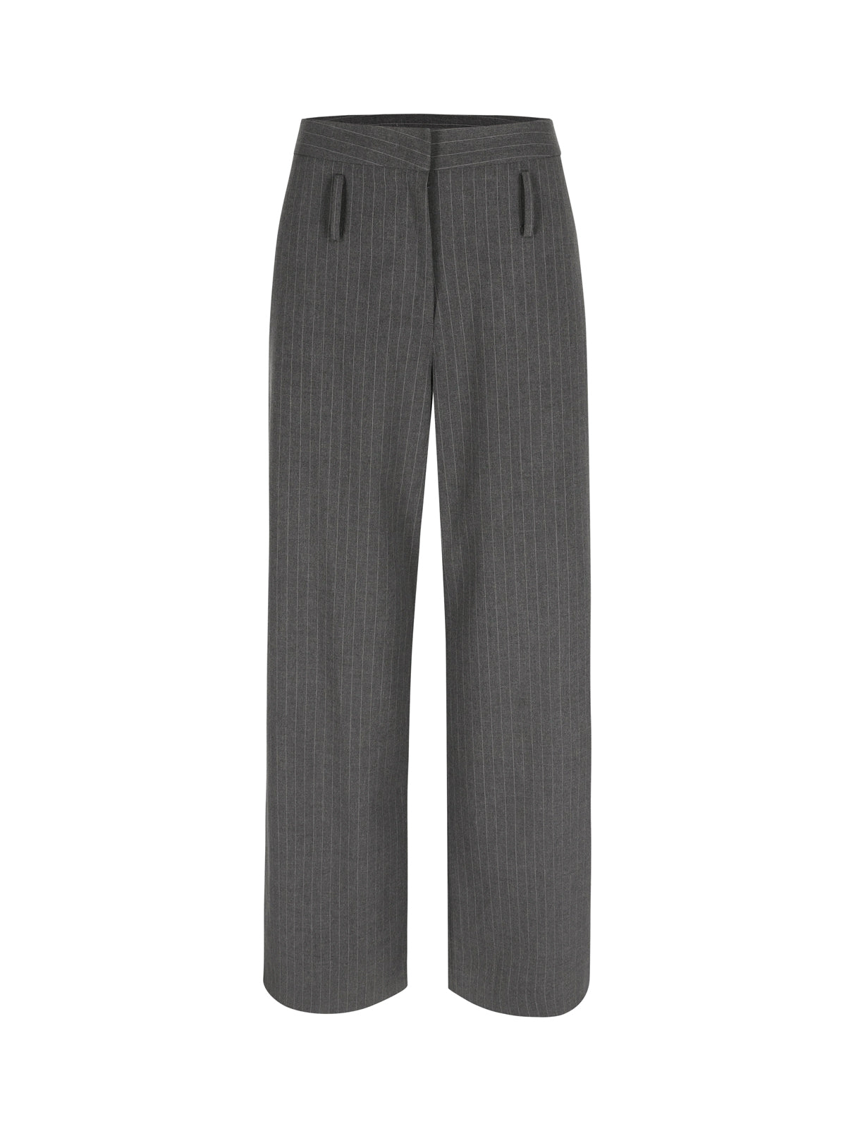 Pinstripe Tailored Pants Charcoal