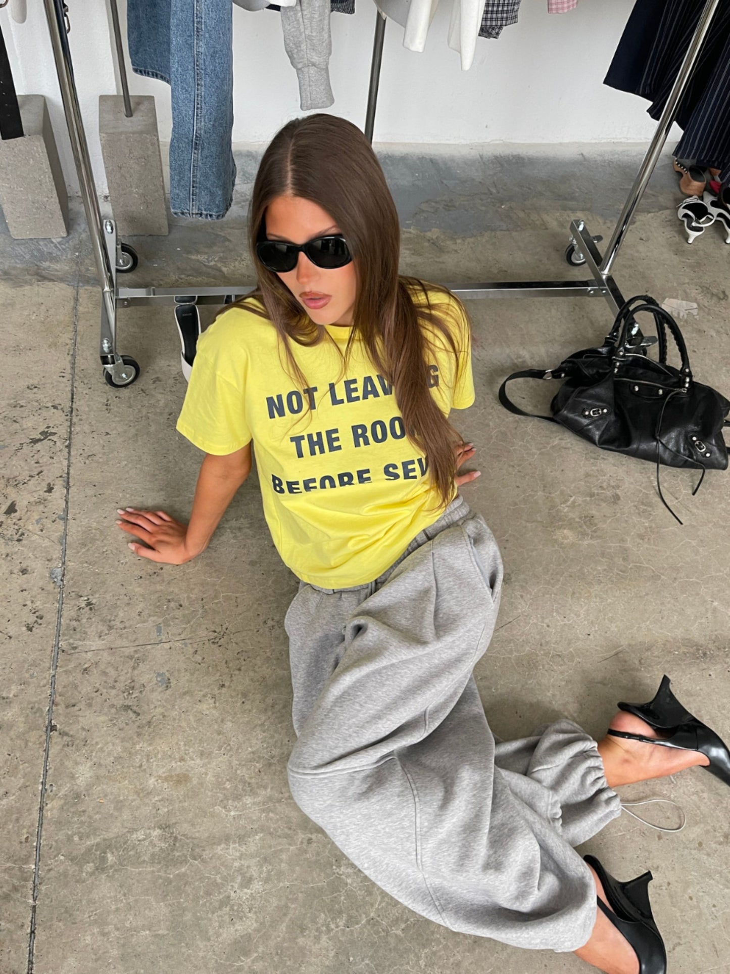 Not Leaving The Room Tee Yellow