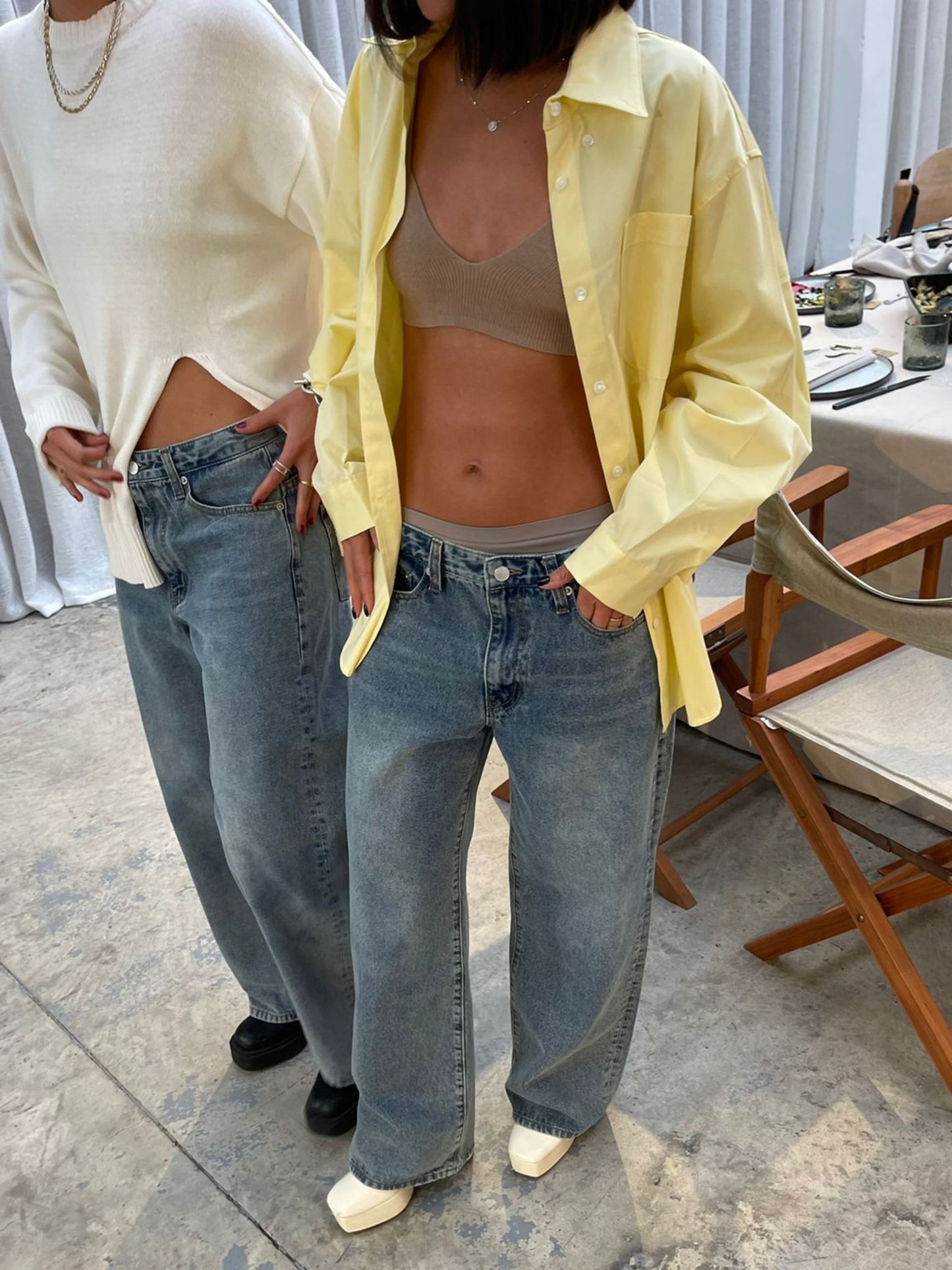 Billie Dad Jeans Blau