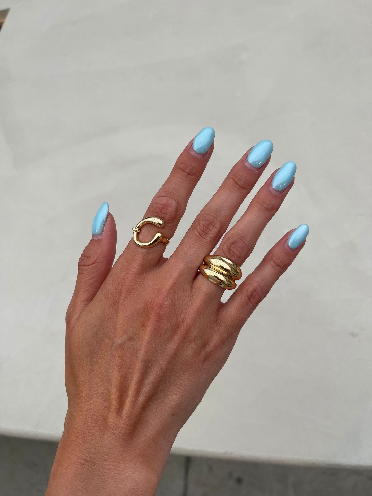 Curvy Ring Set Gold