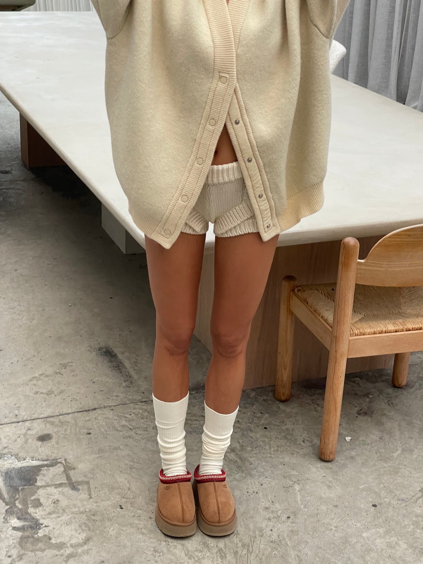 Knitted Double Layered Shorts