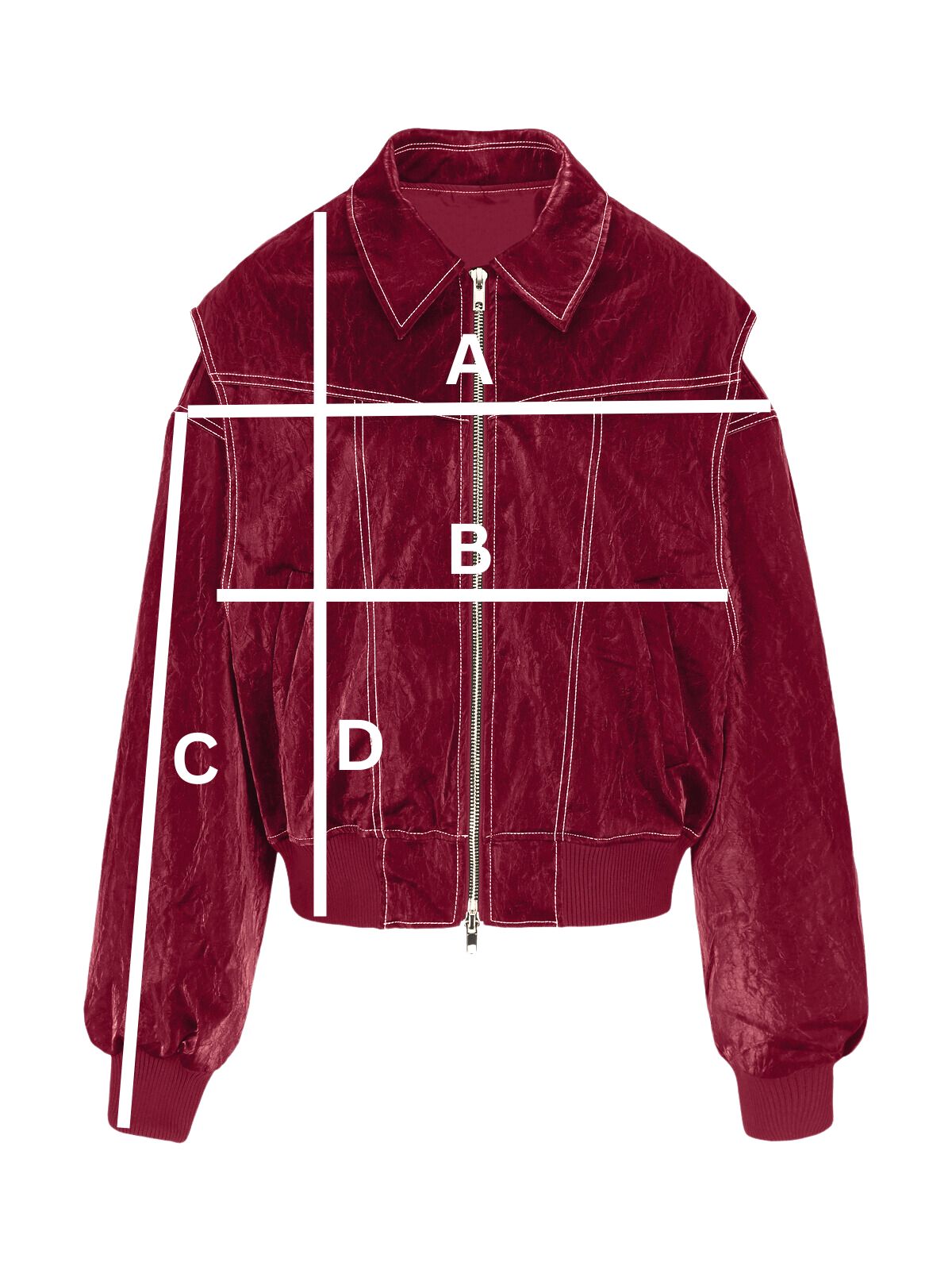 Oversized Contrast Stitch Jacket Brown